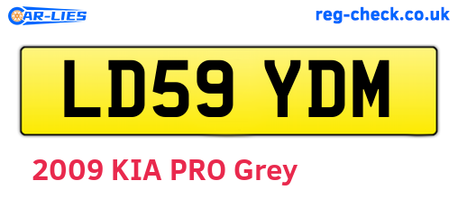LD59YDM are the vehicle registration plates.