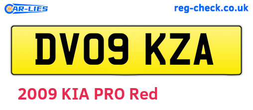 DV09KZA are the vehicle registration plates.