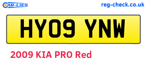 HY09YNW are the vehicle registration plates.
