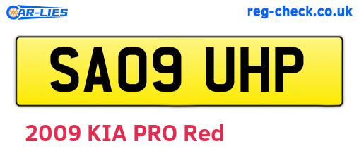 SA09UHP are the vehicle registration plates.