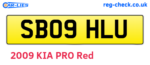 SB09HLU are the vehicle registration plates.