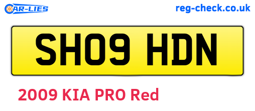SH09HDN are the vehicle registration plates.