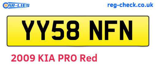YY58NFN are the vehicle registration plates.