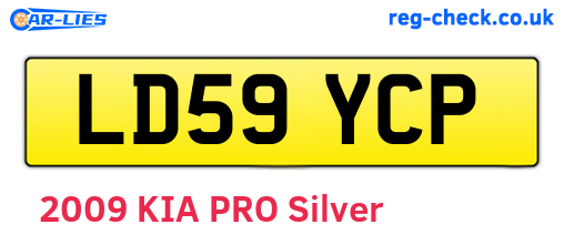 LD59YCP are the vehicle registration plates.