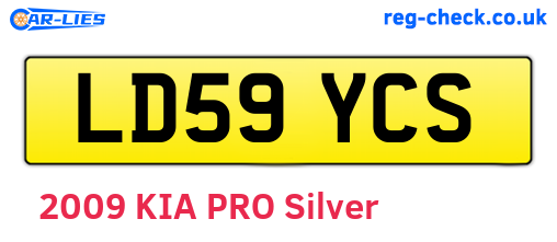 LD59YCS are the vehicle registration plates.