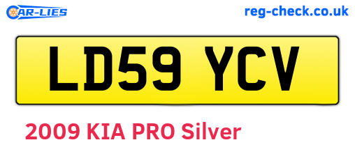 LD59YCV are the vehicle registration plates.