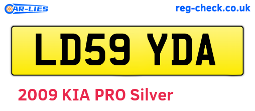 LD59YDA are the vehicle registration plates.