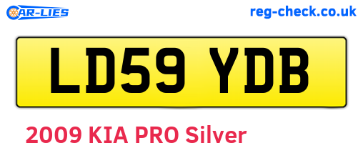 LD59YDB are the vehicle registration plates.