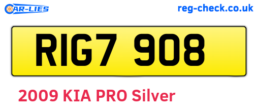 RIG7908 are the vehicle registration plates.