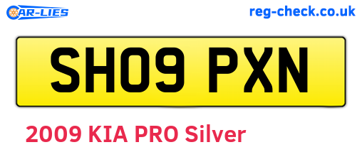 SH09PXN are the vehicle registration plates.