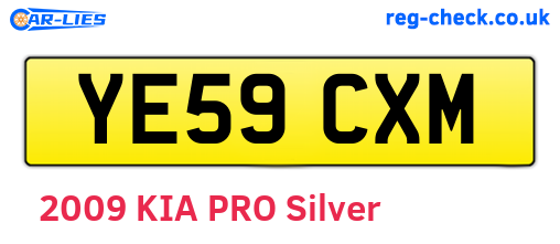 YE59CXM are the vehicle registration plates.