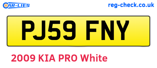 PJ59FNY are the vehicle registration plates.