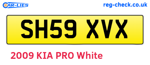 SH59XVX are the vehicle registration plates.