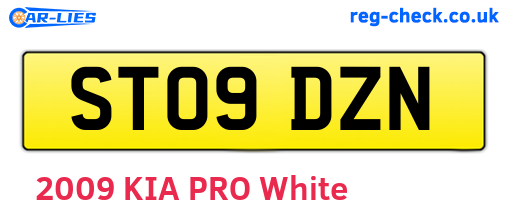 ST09DZN are the vehicle registration plates.