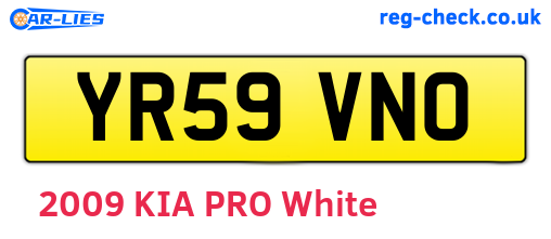 YR59VNO are the vehicle registration plates.