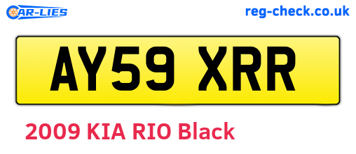 AY59XRR are the vehicle registration plates.