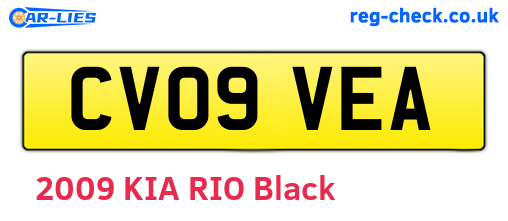CV09VEA are the vehicle registration plates.