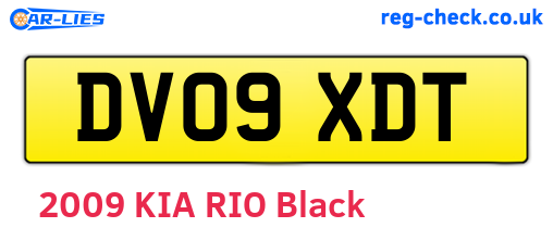 DV09XDT are the vehicle registration plates.