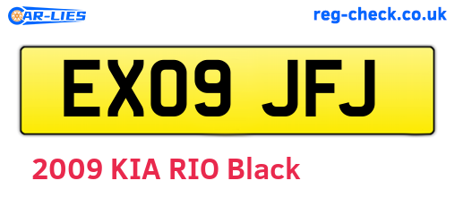 EX09JFJ are the vehicle registration plates.