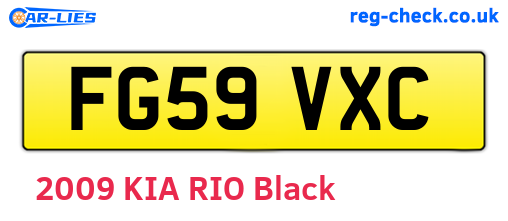 FG59VXC are the vehicle registration plates.