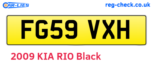 FG59VXH are the vehicle registration plates.