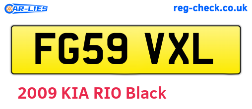 FG59VXL are the vehicle registration plates.