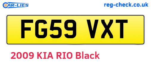 FG59VXT are the vehicle registration plates.