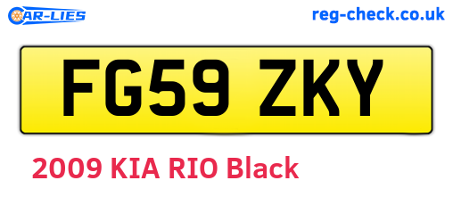 FG59ZKY are the vehicle registration plates.