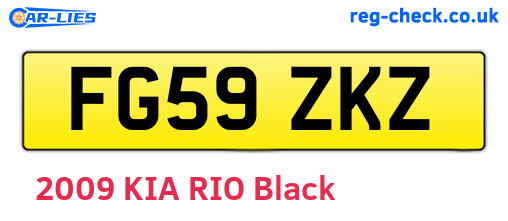 FG59ZKZ are the vehicle registration plates.