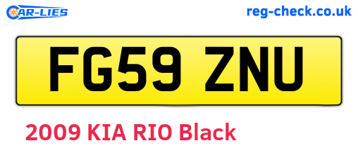 FG59ZNU are the vehicle registration plates.