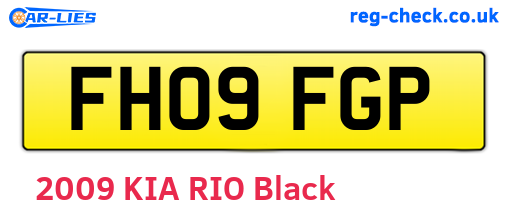 FH09FGP are the vehicle registration plates.