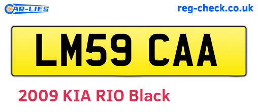 LM59CAA are the vehicle registration plates.