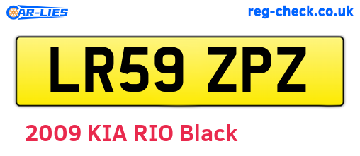 LR59ZPZ are the vehicle registration plates.