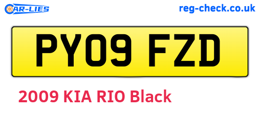 PY09FZD are the vehicle registration plates.