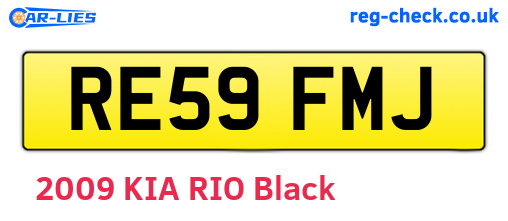 RE59FMJ are the vehicle registration plates.