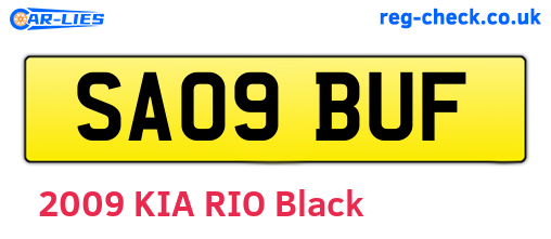 SA09BUF are the vehicle registration plates.