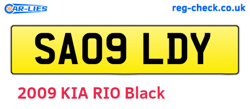 SA09LDY are the vehicle registration plates.