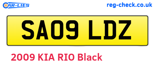 SA09LDZ are the vehicle registration plates.