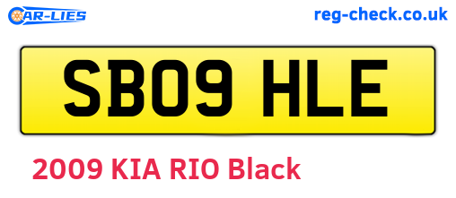 SB09HLE are the vehicle registration plates.