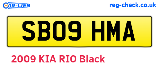 SB09HMA are the vehicle registration plates.