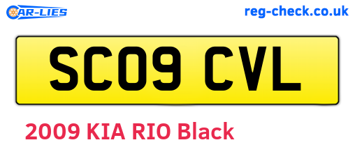 SC09CVL are the vehicle registration plates.