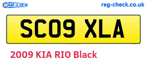 SC09XLA are the vehicle registration plates.