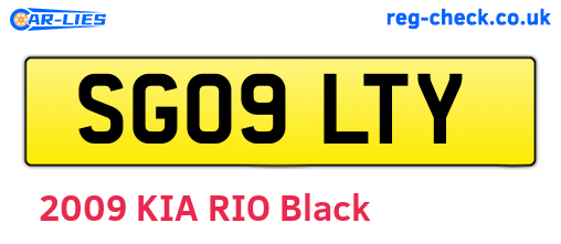 SG09LTY are the vehicle registration plates.