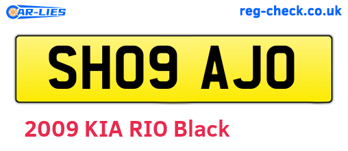 SH09AJO are the vehicle registration plates.