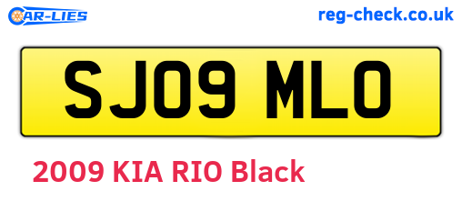 SJ09MLO are the vehicle registration plates.