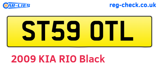 ST59OTL are the vehicle registration plates.