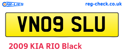 VN09SLU are the vehicle registration plates.