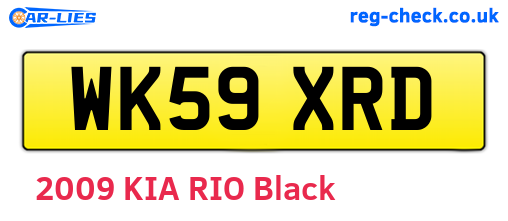 WK59XRD are the vehicle registration plates.