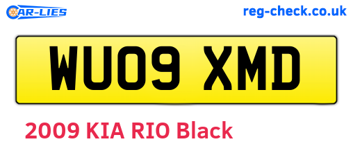 WU09XMD are the vehicle registration plates.