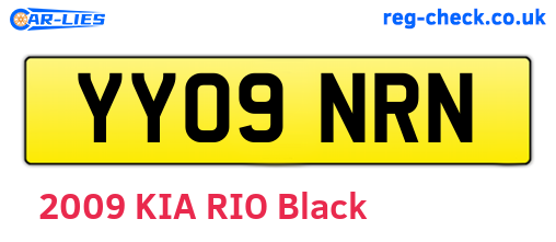 YY09NRN are the vehicle registration plates.